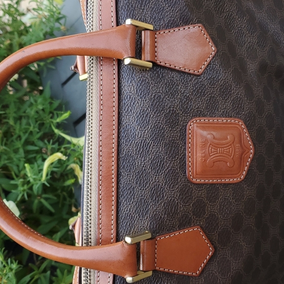 Celine Monogram Brown Leather Satchel - Picture 9 of 14